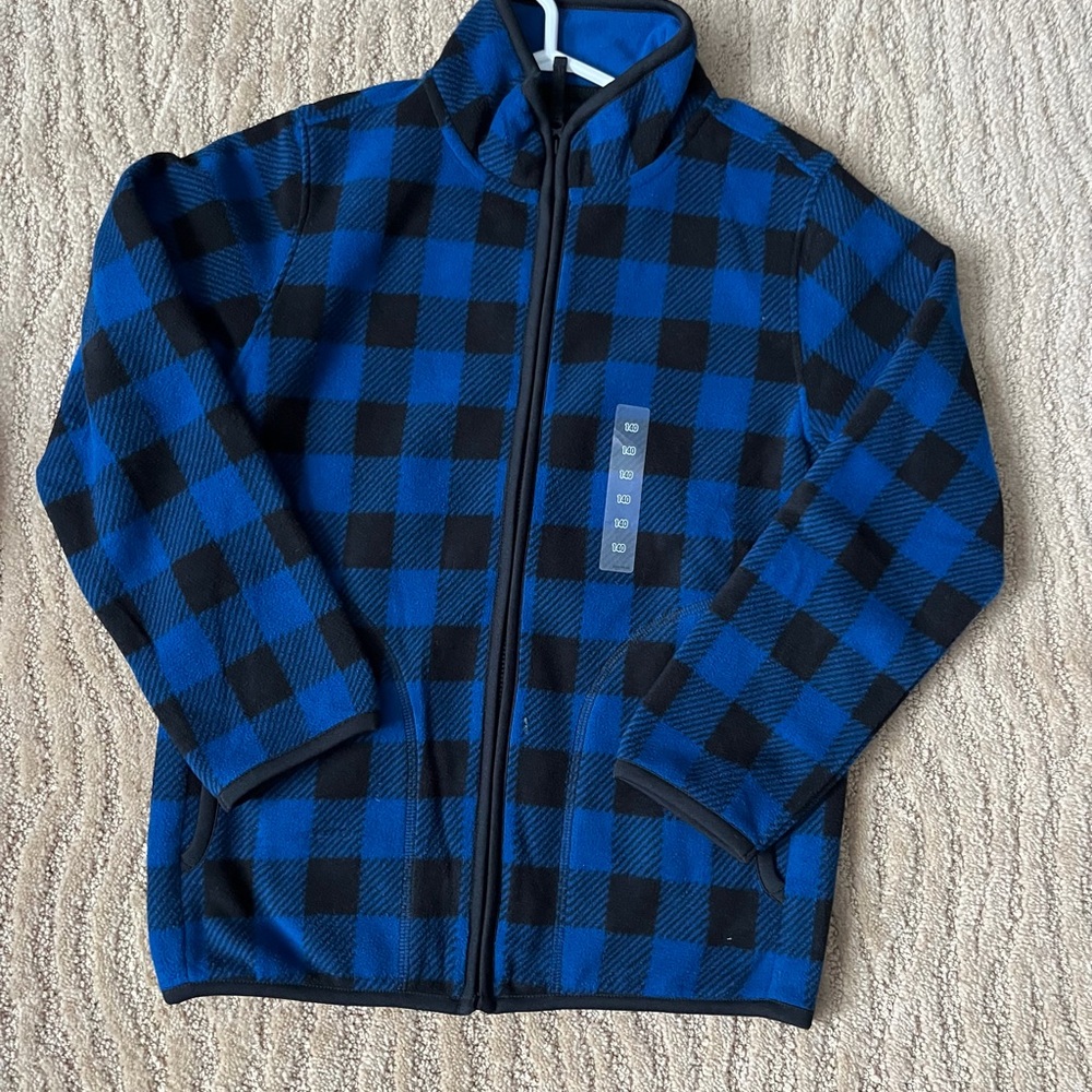 Uniqlo Black and Blue Plaid Jacket